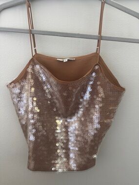 Madewell Bronze Sequin Spaghetti-Strap Camisole